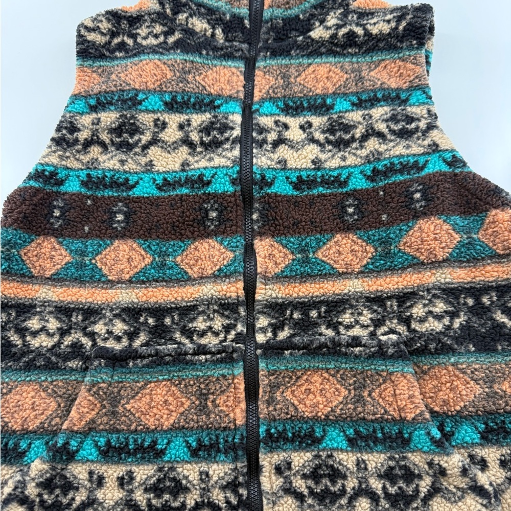 SHEIN Multicolor Patterned Puffer Vest
